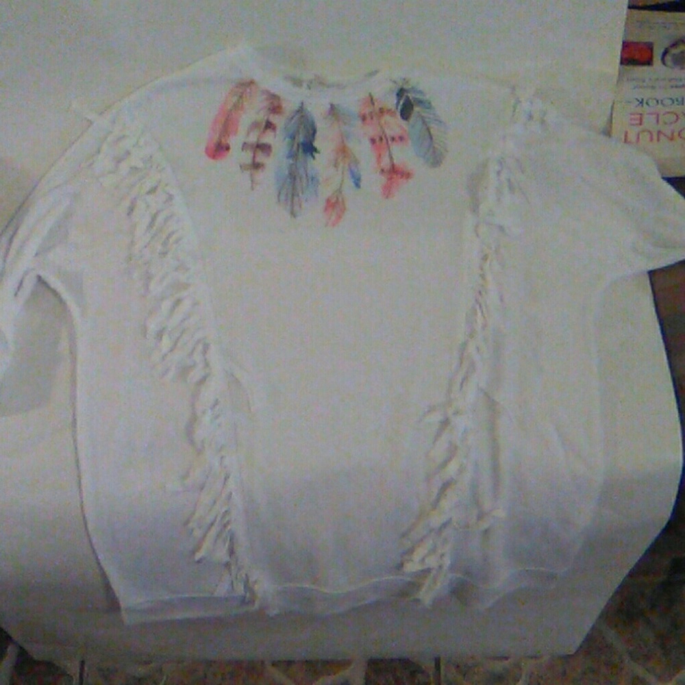 Jessica simpson XL long sleeve shirt with tassles.